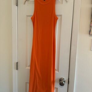 Lulu's Orange Racerback Tank Dress